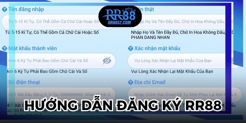 Hướng dẫn từng bước đăng ký RR88 chuẩn xác