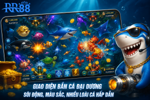 Giao diện trò chơi Bắn Cá Đại Dương với nhiều loài cá xuất hiện trên màn hình